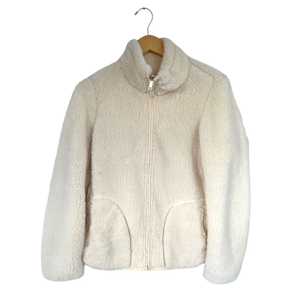 Weatherproof Reversible Plush Fleece Jacket Cream Full Zip Size Small - Picture 9 of 13